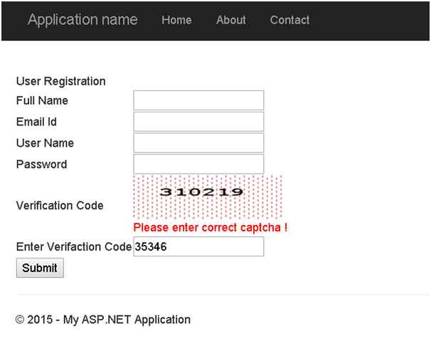 press to submit button